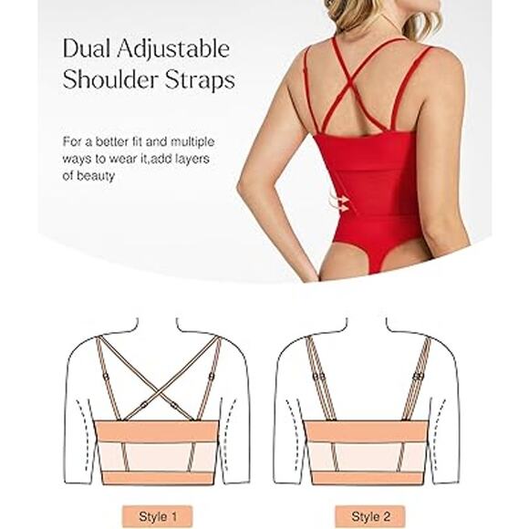Popilush Mesh Shapewear Bodysuit Tummy Control Going Out Corset Tops Double Spag - Picture 5 of 5